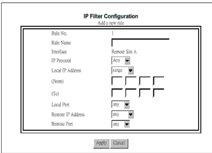 SMC 7301TA - Adding/Editing/Deleting a Packet Rule - 2