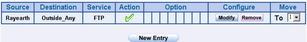 SMC BR21VPN - STEP 3 . Complete assigning the specific IP to static users in Outgoing Policy and restrict them to access FTP net service only through policy: (Figure4-4) - 1