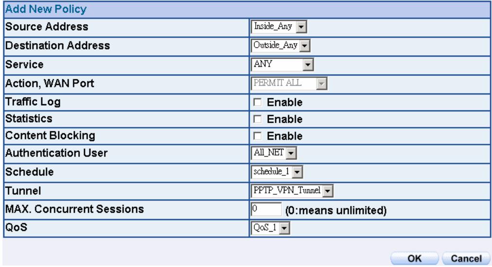 SMC BR21VPN - STEP 3. Enter the following setting in Outgoing Policy: (Figure11-48) - 1
