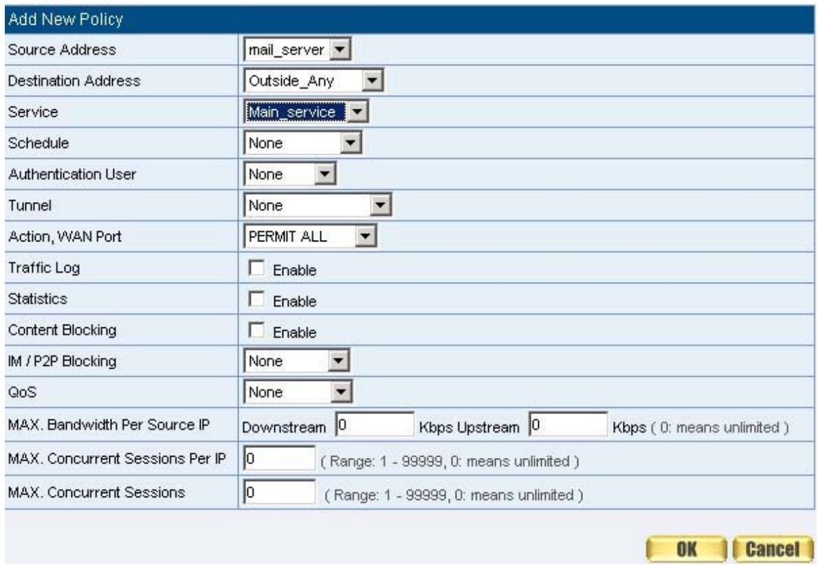 SMC BR21VPN - STEP 5. Complete the policy of restricting the external users to access to internal network server (which may occupy the resource of network) (Figure12-25) - 8