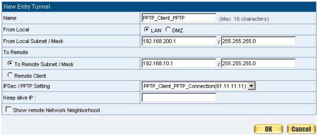 SMC BR21VPN - The Default Gateway of Company B is the LAN IP of the SMC BR21VPN 192.168.20.1. Follow the steps below: - 3