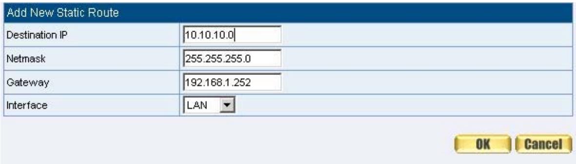 SMC BR21VPN - STEP 3. Enter the following setting in Route Table in System function: - 1