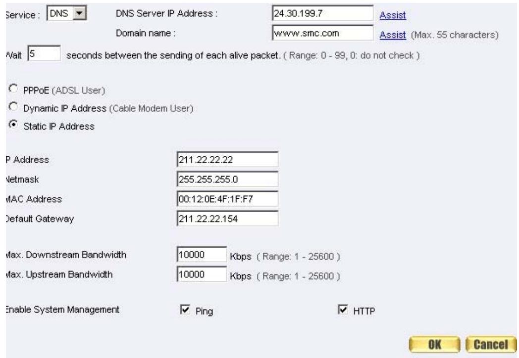SMC BR21VPN - Static IP Address (Figure3-9) - 2