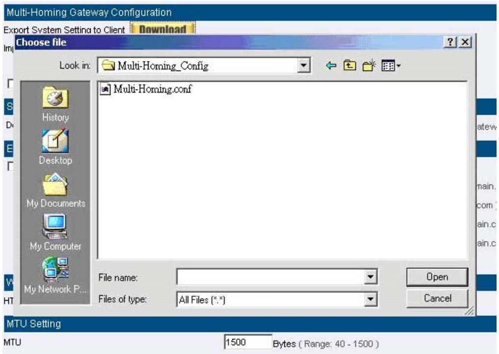 SMC BR21VPN - System Settings- Importing - 1