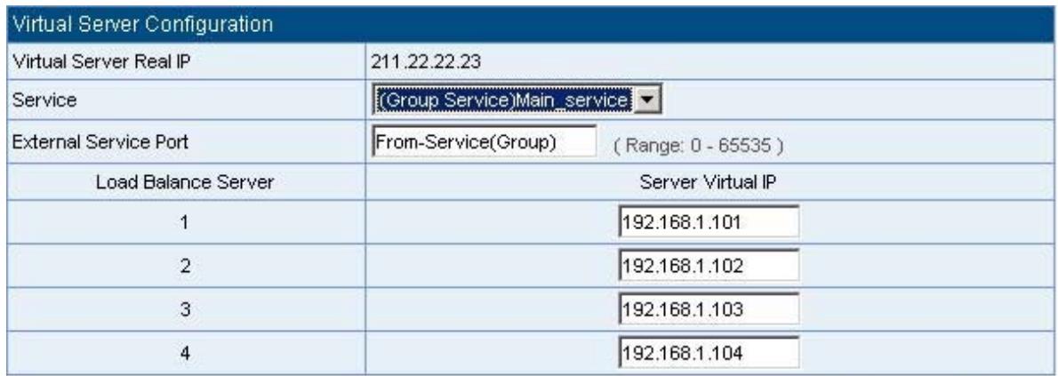 SMC BR21VPN - STEP 4 . Enter the following data in Server1 of Virtual Server: - 2