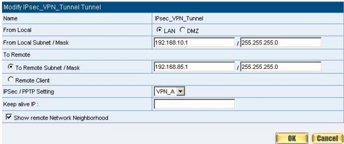 SMC BR21VPN - STEP 4 . Select Preshare in Authentication Method and enter the Preshared Key (max: 100 bits) - 5