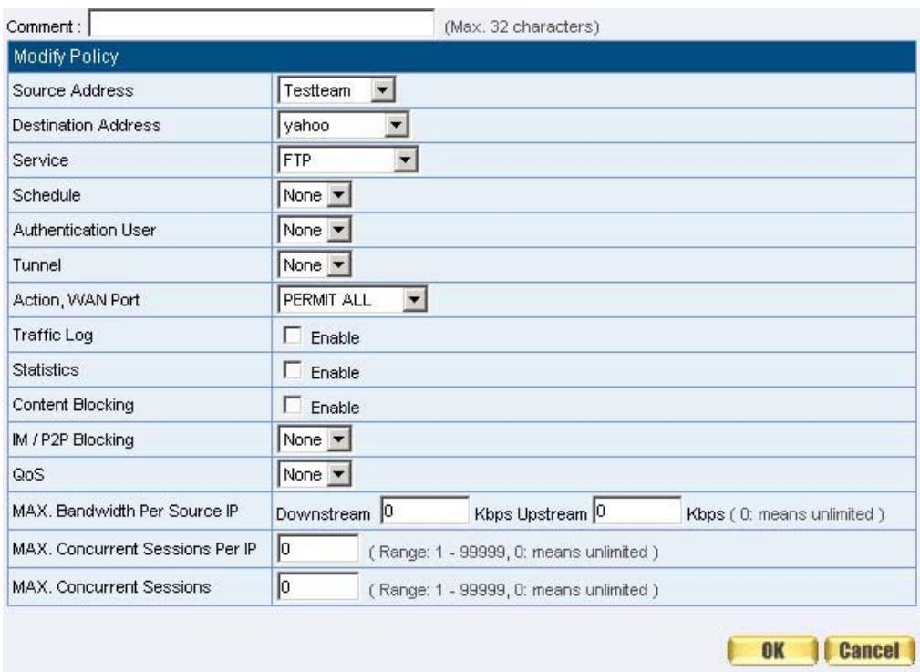 SMC BR21VPN - STEP 4. To exercise STEP1~3 in Policy (Figure4-10, 4-11) - 1