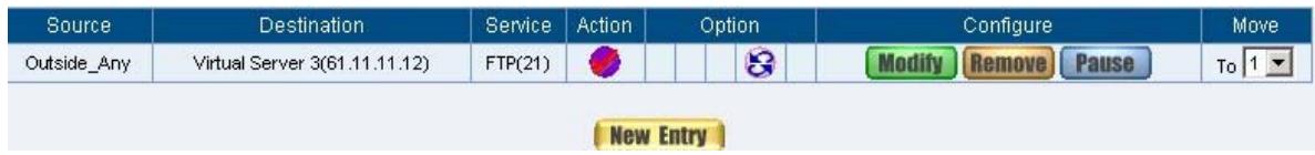 SMC BR21VPN - STEP 5. Complete the policy of restricting the external users to access to internal network server (which may occupy the resource of network) (Figure12-25) - 1