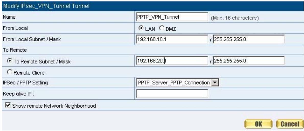 SMC BR21VPN - STEP 3. Enter the following setting in Tunnel of VPN function: (Figure11-38) - 1