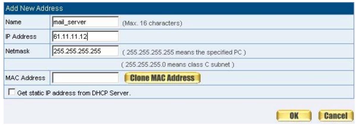 SMC BR21VPN - STEP 5. Complete the policy of restricting the external users to access to internal network server (which may occupy the resource of network) (Figure12-25) - 2