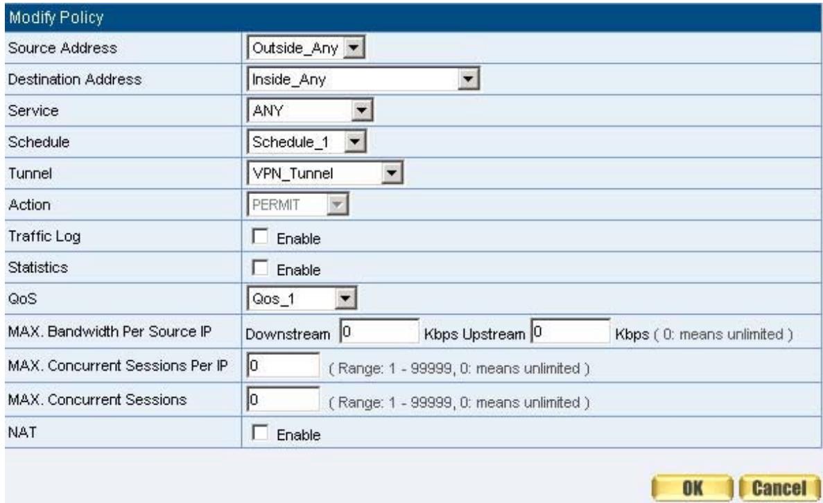 SMC BR21VPN - STEP 12. Enter the following setting in Incoming Policy: (Figure11-32) - 1