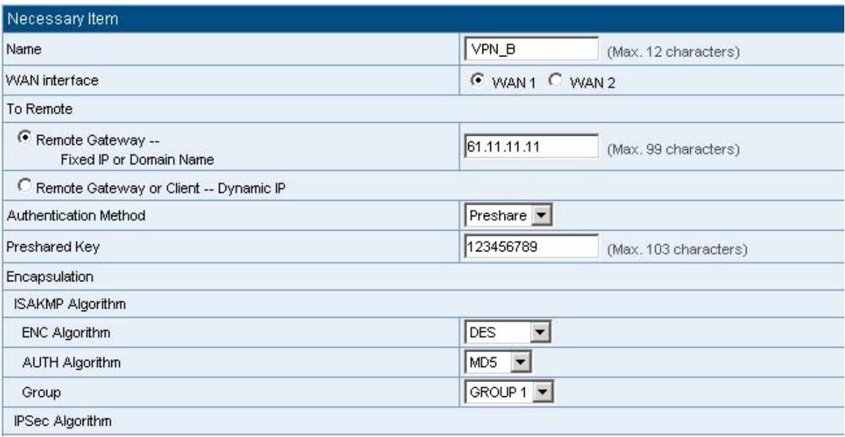 SMC BR21VPN - STEP 5. Select Preshare in Authentication Method and enter the Preshared Key (max: 100 bits) (Figure11-23) - 1