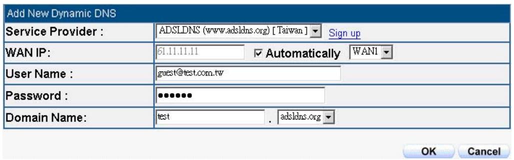 SMC BR21VPN - STEP 1. Select Dynamic DNS in System function (Figure2-15). Click New Entry button - 1