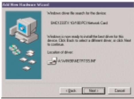 SMC 1233A-TX - Installazione del driver di rete per Windows 95/98/2000 ME - 1