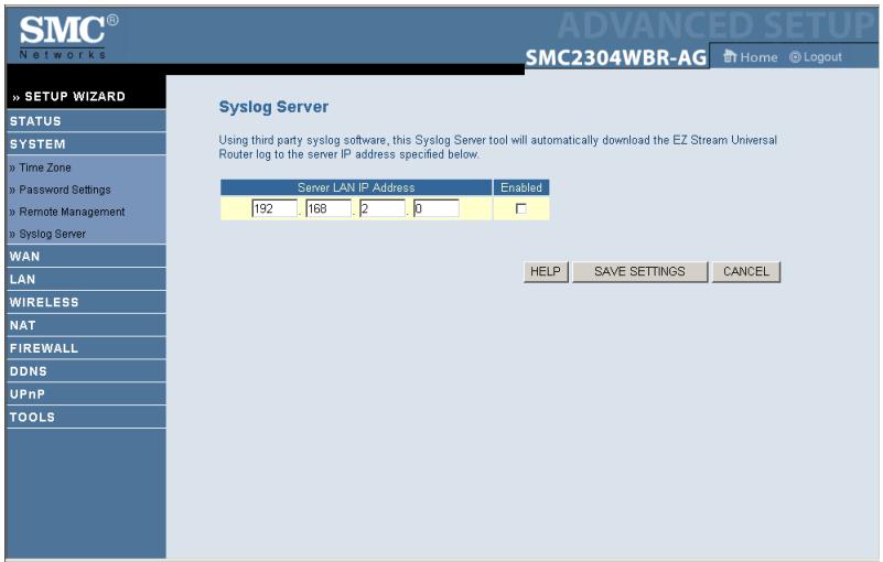 SMC 2304WBR-AG - Serveur syslog - 1