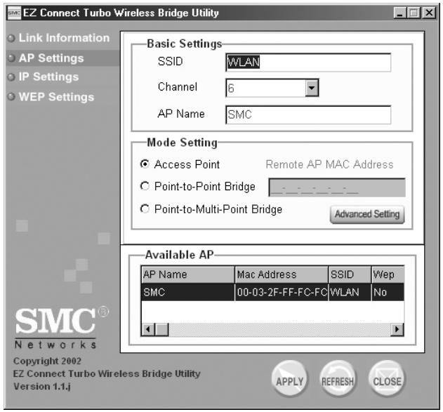 SMC 2482W - | Configure the Wireless Bridge using Windows-based Utility - 1