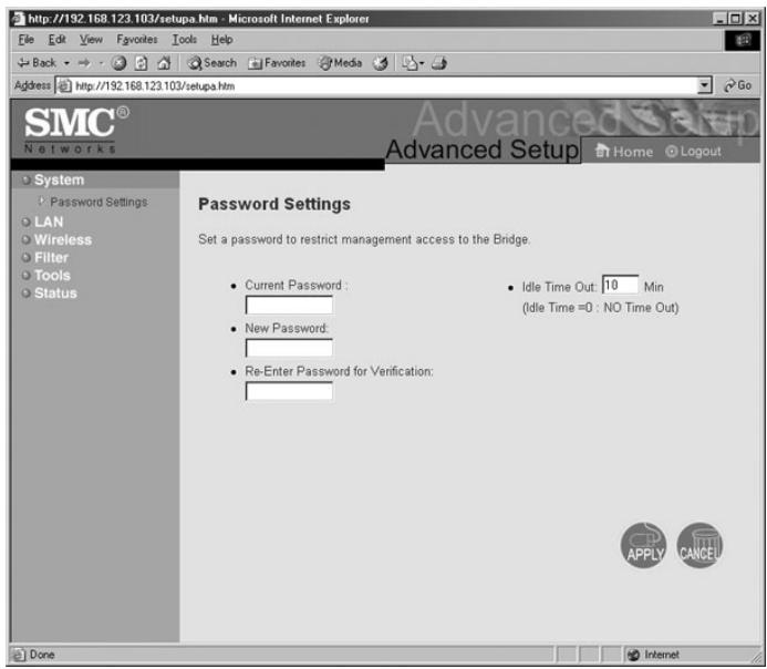 SMC 2482W - Section 8 | Changing the Password on the SMC2482W - 1