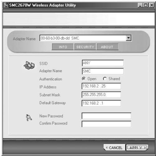 SMC 2670W - | Configure the Wireless Ethernet Adapter using Windows-based Utility - 1