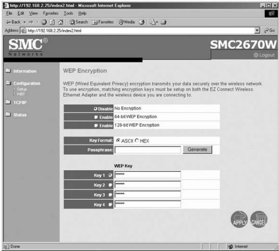 SMC 2670W - | Configure WEP using Web-based Utility - 1
