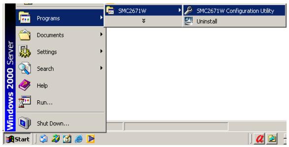 SMC 2671W - Utilisation de l'utilitaire de configuration - 1