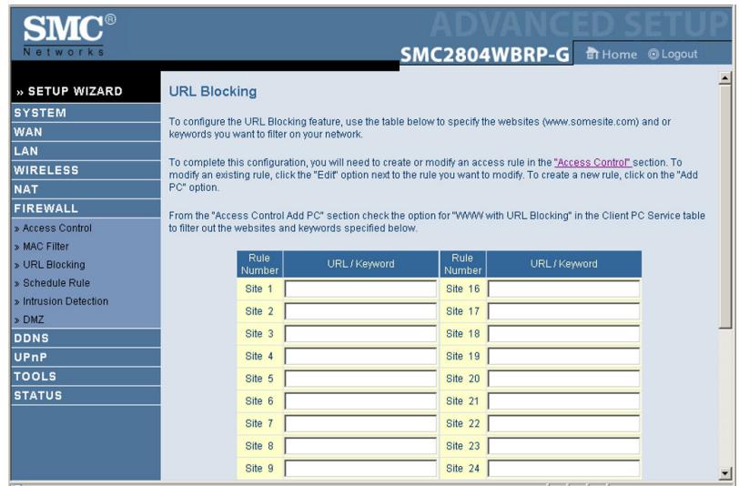 SMC 2804WBRP-G - URL Blocking - 1