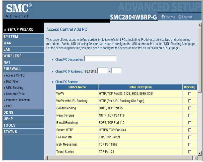 SMC 2804WBRP-G - Access Control Add PC - 1