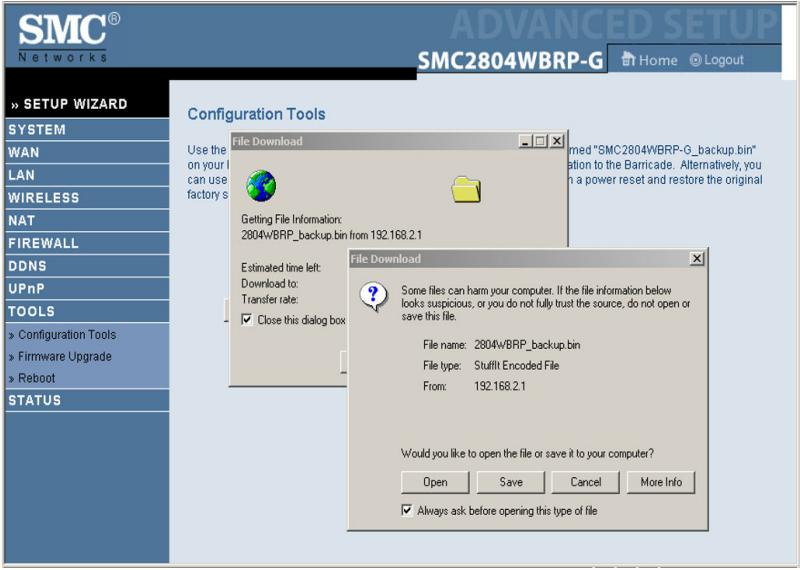SMC 2804WBRP-G - Configuration Tools - 1