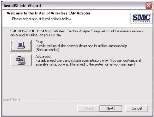 SMC 2835W V2 - Utilisation de l'assistant EZ installation wizard - 2