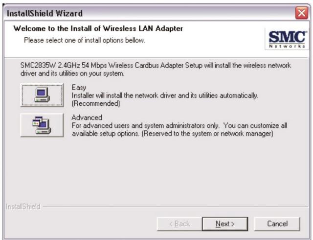 SMC 2835W V2 - Using the EZ Installation Wizard - 2