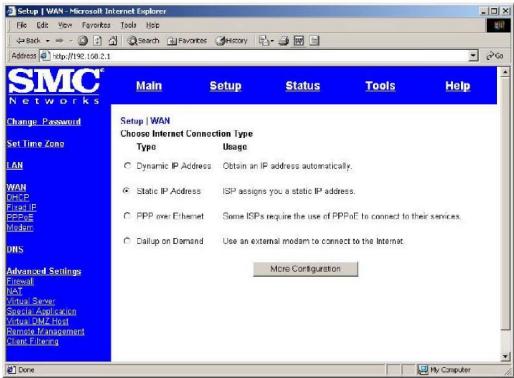 SMC 7004ABR - Configuring Your Barricade .for a Static IP Address - 1