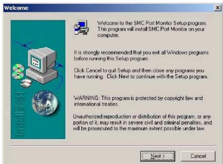 SMC 7004ABR - Step 1: Installing SMC Barricade Print Server Monitor - 1