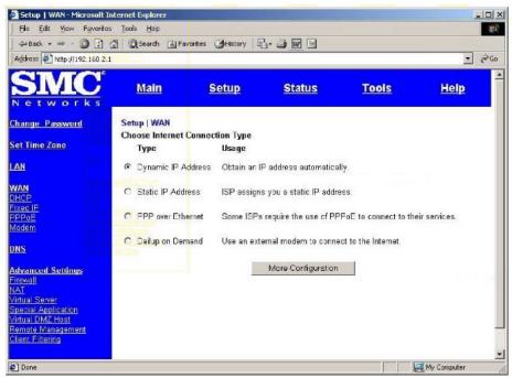 SMC 7004ABR - Configuring Your Barricade for a Dynamic IP Address - 1