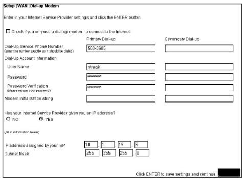 SMC 7004ABR - Configuring Your Barricade for Dialup on Demand - 2