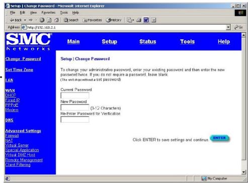 SMC 7004ABR - Note that the password login in case sensitive. - 5