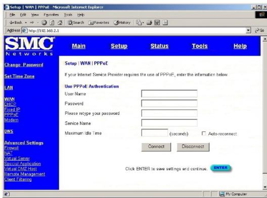SMC 7004ABR - Configuring Your Barricade for PPPoE - 2