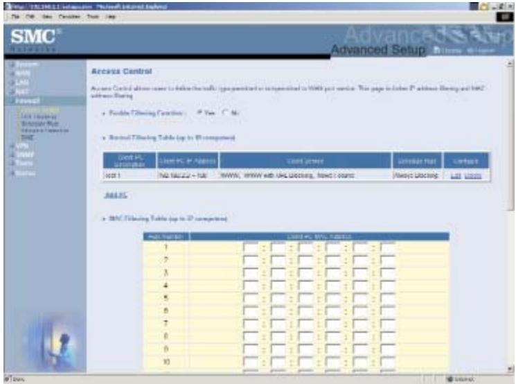 SMC 7004WFW - Access Control (Contrôle d'accès) - 1