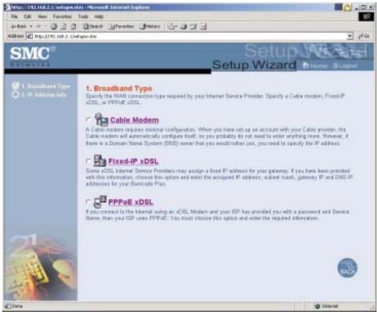SMC 7004WFW - Setup Wizard (Assistant de configuration) - 1