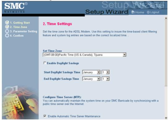 SMC 7804WBRB - Time Zone - 1
