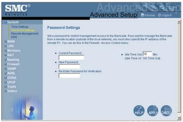 SMC 7804WBRB - Password Settings - 1