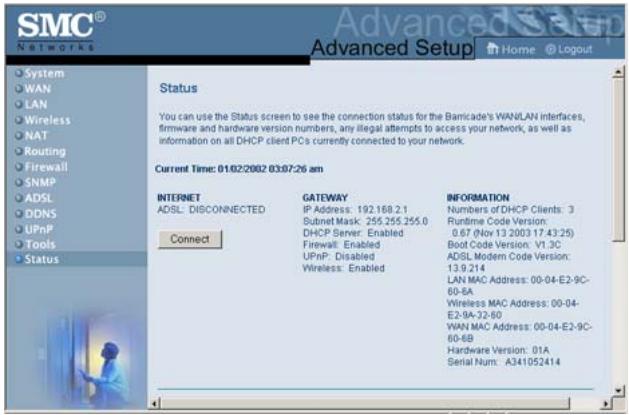 SMC 7804WBRB - Status - 1