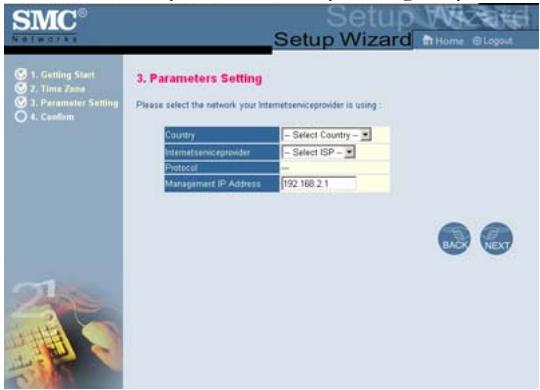 SMC 7804WBRB - Parameter Setting - Country or ISP Not Listed - 1