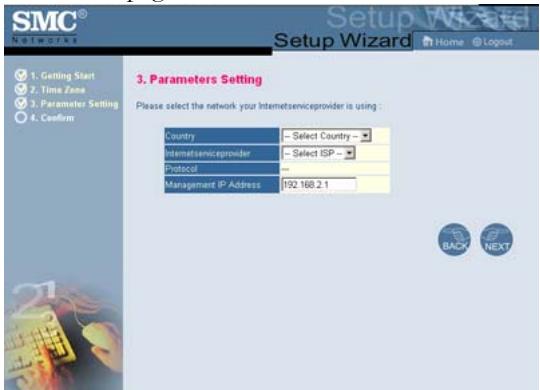 SMC 7804WBRB - Parameter Setting - 1