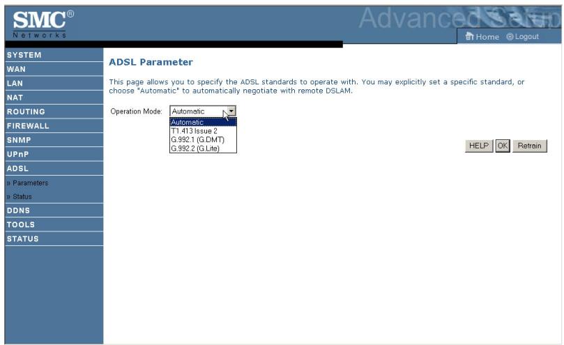 SMC 7904BRA - ADSL - Parameters - 1