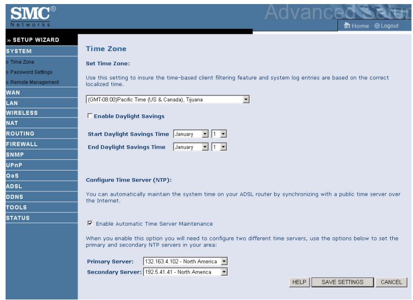 SMC 7904WBRA2 - Time Zone - 1