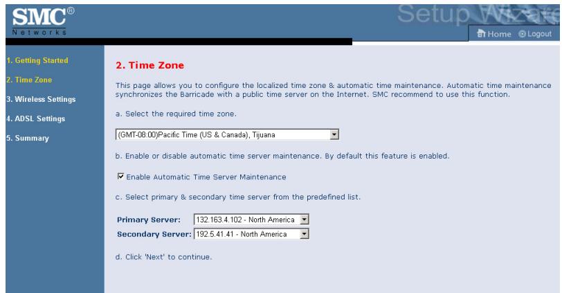 SMC 7904WBRA2 - TIME ZONE - 1