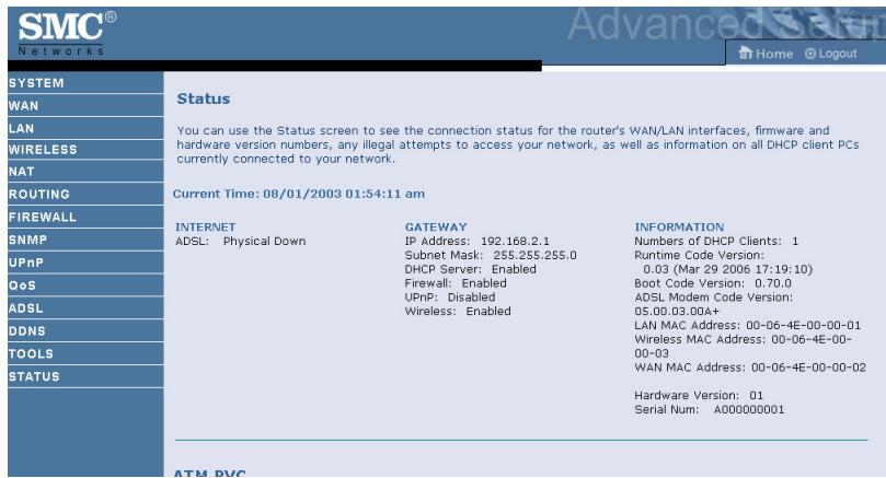 SMC 7904WBRA2 - STATUS - 1