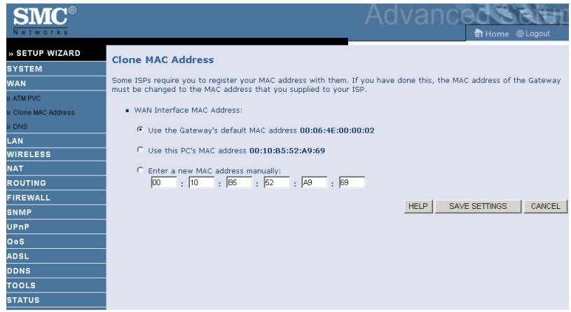 SMC 7904WBRA2 - Clone MAC Address - 1