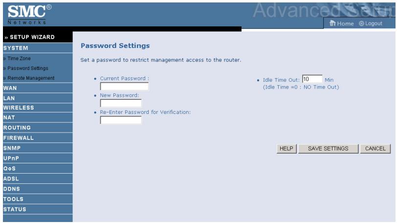 SMC 7904WBRA2 - Password Settings - 1
