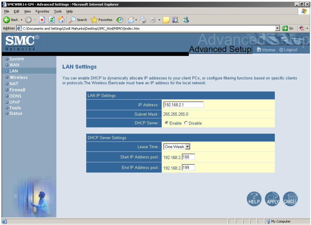 SMC WBR14-GM - LAN & DHCP Server - 1
