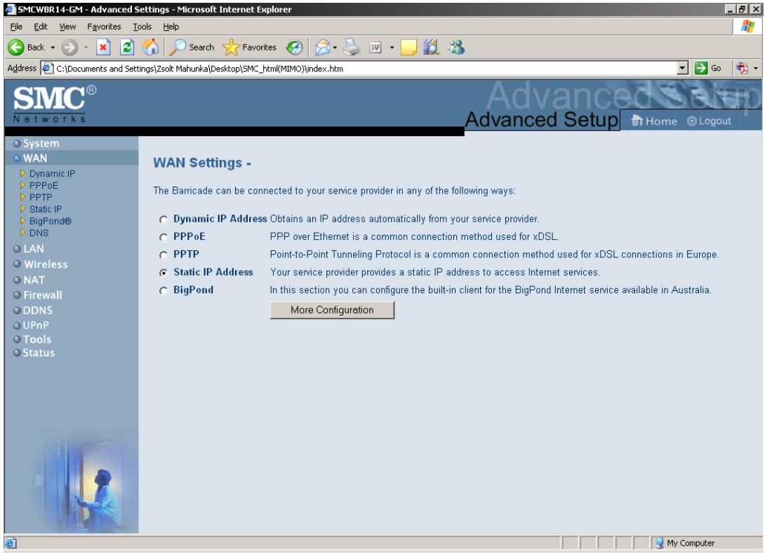 SMC WBR14-GM - WAN Setup - 1